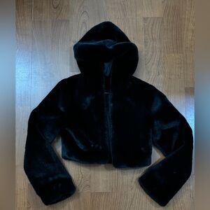 Naked Wardrobe  Black Plush Jacket